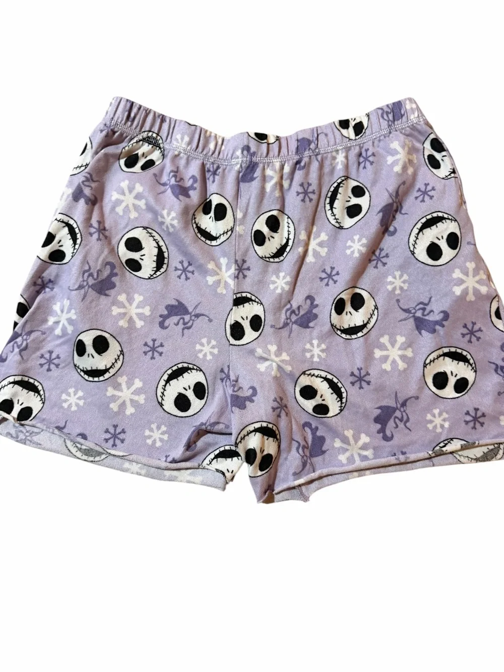 Disney The Nightmare Before Christmas Lavender Jack Skulls Pajama Shorts - Picture 2 of 7